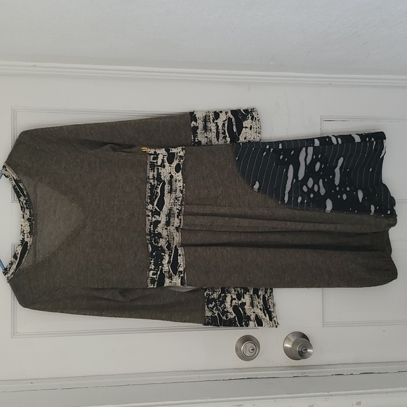 Forla Paris Large Art Dress Rag Doll Grey Stitches Patchwork 2000s - Picture 3 of 14